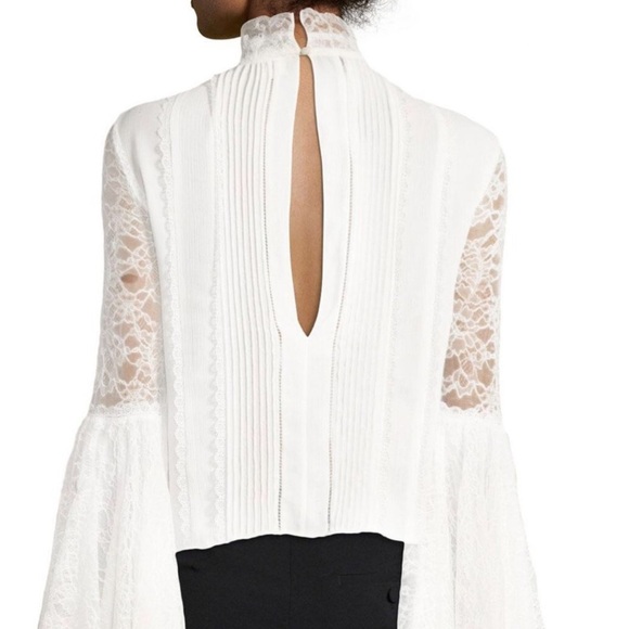 NWT Alice + Olivia & Stacey Bendet Ivy Handkerchief Sleeve
Silk Top Size 4 - Picture 7 of 10